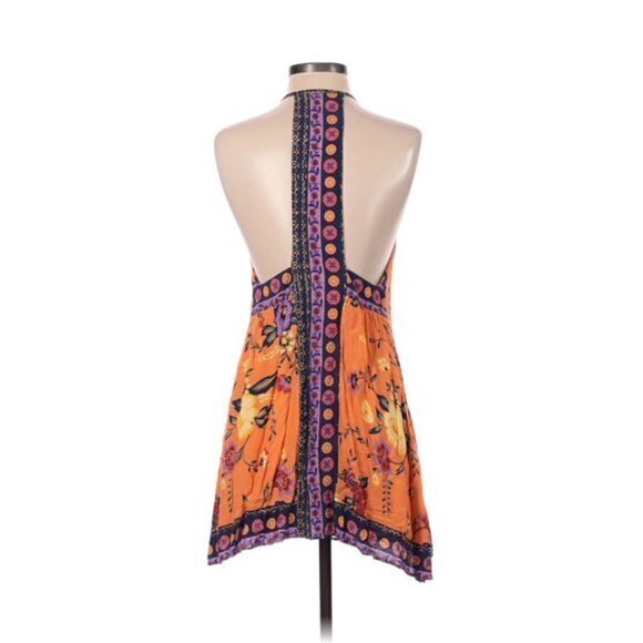 Urban Outfitters Ecote’ Gigi Orange Floral Print Dress‎ Womens Size S Mini - Picture 4 of 10